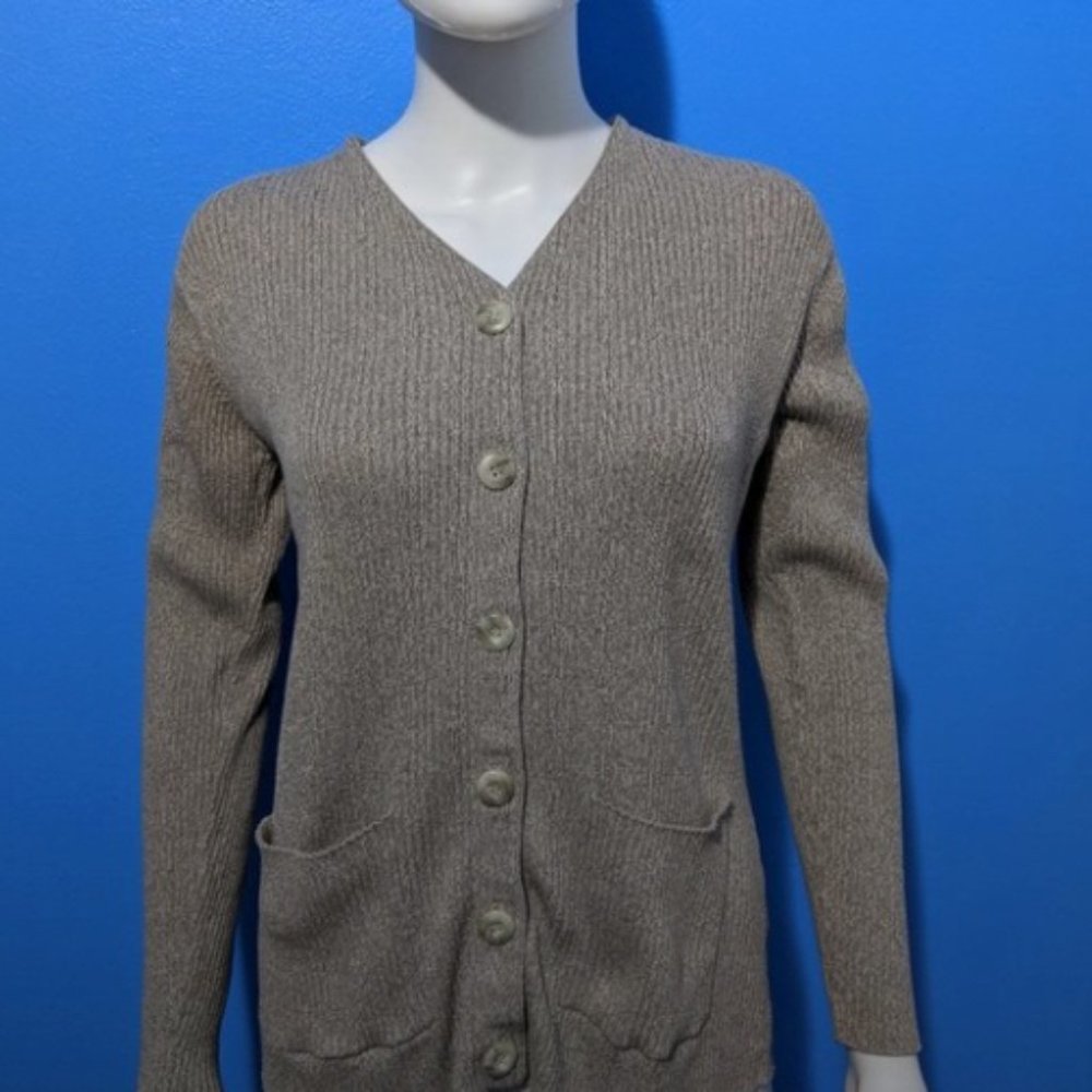 Casual Corner Ribbed Long Sleeve Cardigan